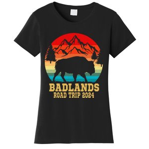 Badlands National Park South Dakota Buffalo Bison Road Trip Women's T-Shirt