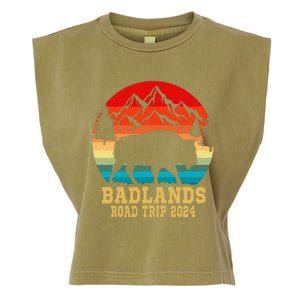 Badlands National Park South Dakota Buffalo Bison Road Trip Garment-Dyed Women's Muscle Tee