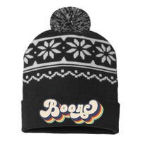 Boone Name Personalized Surname First Name Boone USA-Made Snowflake Beanie