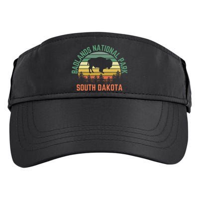 Badlands National Park South Dakota Buffalo Retro Sunset Adult Drive Performance Visor