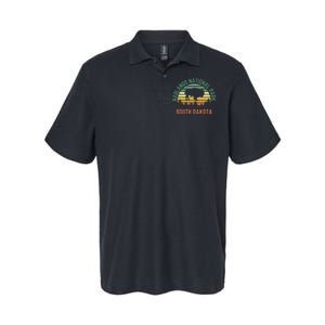 Badlands National Park South Dakota Buffalo Retro Sunset Softstyle Adult Sport Polo