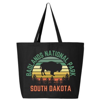 Badlands National Park South Dakota Buffalo Retro Sunset 25L Jumbo Tote