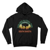 Badlands National Park South Dakota Buffalo Retro Sunset Tall Hoodie