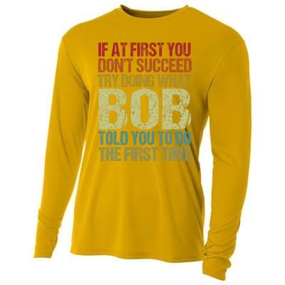 BOB Name Personalized Birthday Funny Christmas Joke Cooling Performance Long Sleeve Crew