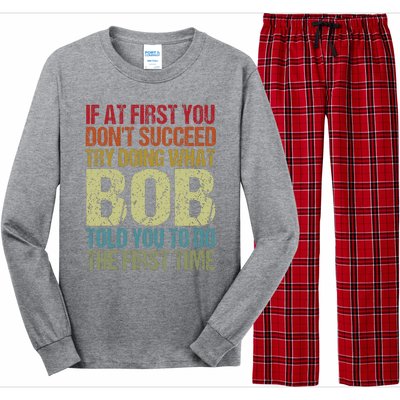 BOB Name Personalized Birthday Funny Christmas Joke Long Sleeve Pajama Set