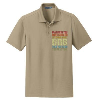 BOB Name Personalized Birthday Funny Christmas Joke Dry Zone Grid Polo