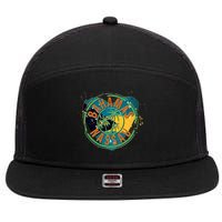 Bahamas Nassau Paint Stamp Emblem 7 Panel Mesh Trucker Snapback Hat