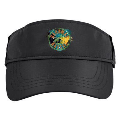 Bahamas Nassau Paint Stamp Emblem Adult Drive Performance Visor