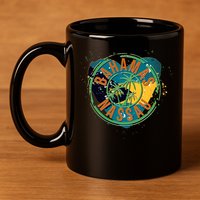Bahamas Nassau Paint Stamp Emblem 11oz C Handle Ceramic Mug
