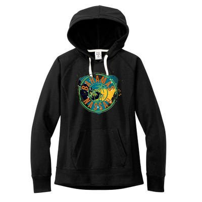 Bahamas Nassau Paint Stamp Emblem Women's Fleece Hoodie