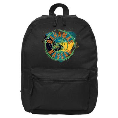 Bahamas Nassau Paint Stamp Emblem 16 in Basic Backpack