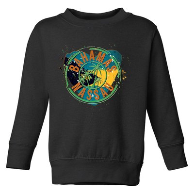 Bahamas Nassau Paint Stamp Emblem Toddler Sweatshirt