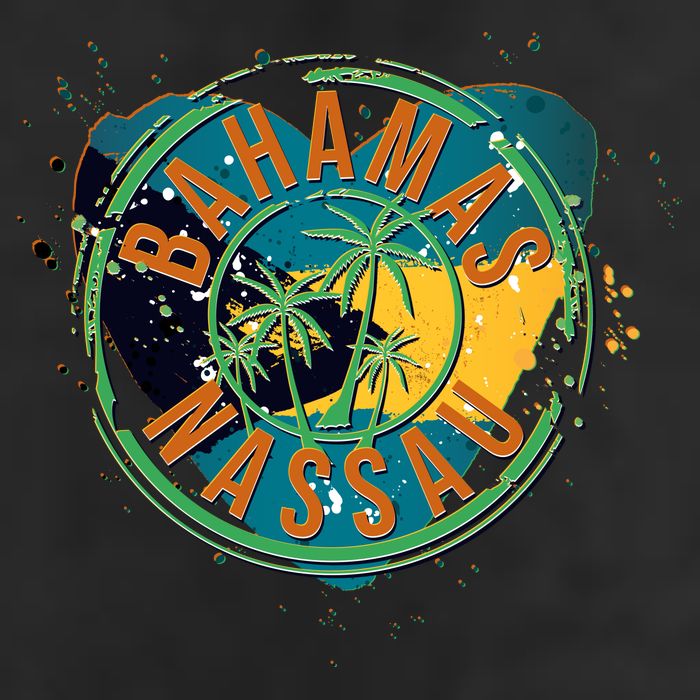 Bahamas Nassau Paint Stamp Emblem Trucker Hat