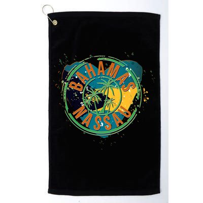 Bahamas Nassau Paint Stamp Emblem Golf Towel