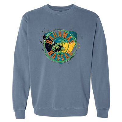 Bahamas Nassau Paint Stamp Emblem Garment-Dyed Sweatshirt