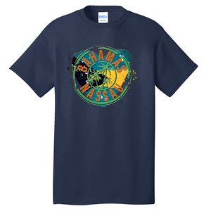 Bahamas Nassau Paint Stamp Emblem Tall T-Shirt