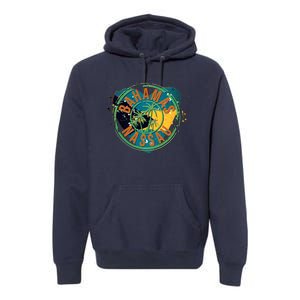 Bahamas Nassau Paint Stamp Emblem Premium Hoodie