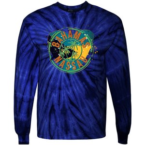 Bahamas Nassau Paint Stamp Emblem Tie-Dye Long Sleeve Shirt