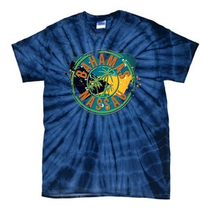 Bahamas Nassau Paint Stamp Emblem Tie-Dye T-Shirt