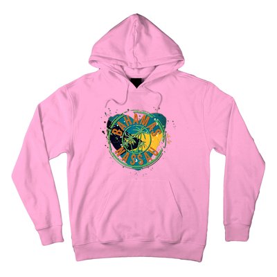 Bahamas Nassau Paint Stamp Emblem Hoodie