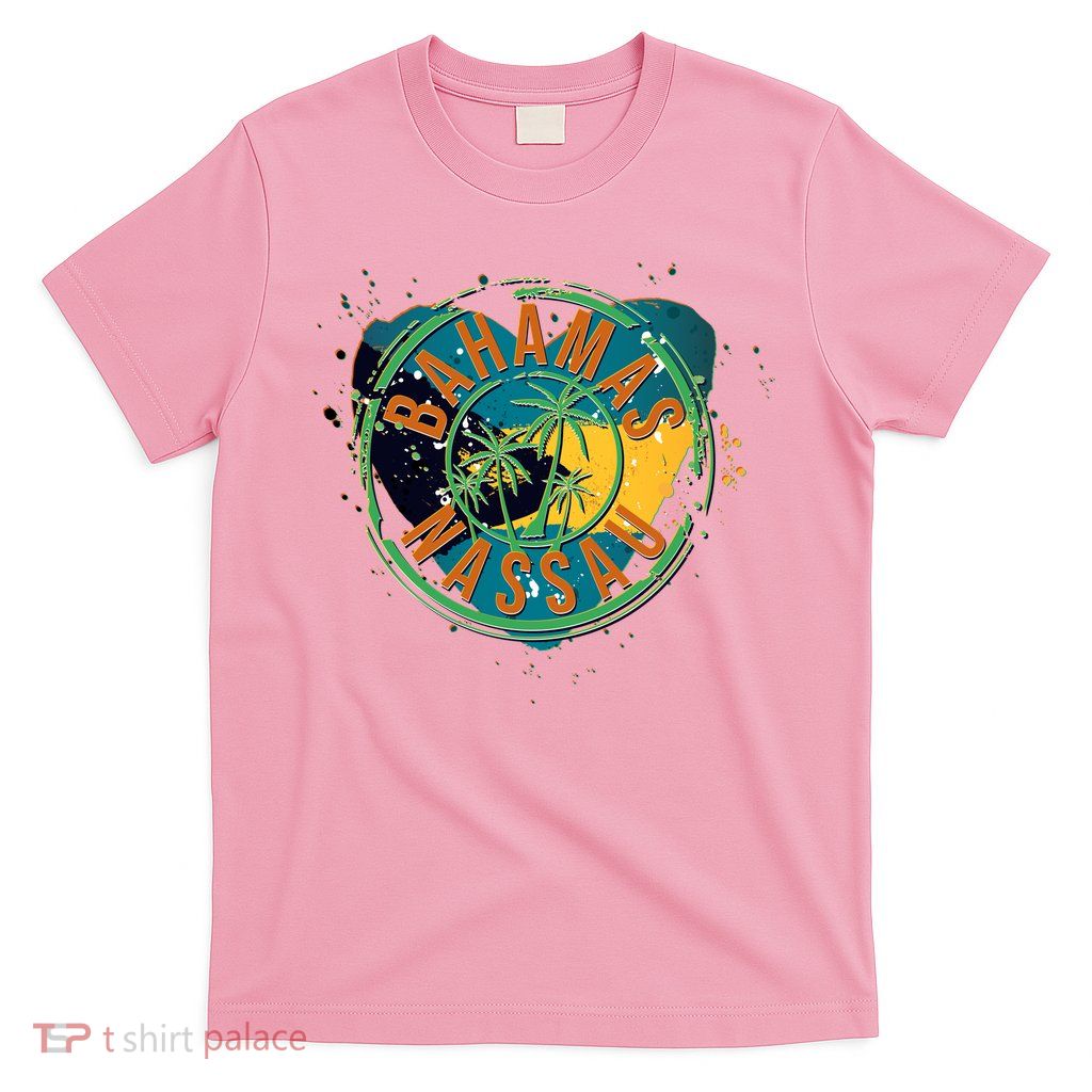 Bahamas Nassau Paint Stamp Emblem T-Shirt