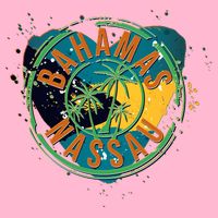 Bahamas Nassau Paint Stamp Emblem Button