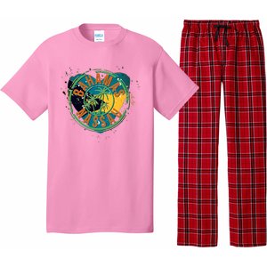 Bahamas Nassau Paint Stamp Emblem Pajama Set