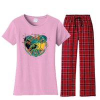 Bahamas Nassau Paint Stamp Emblem Women's Flannel Pajama Set