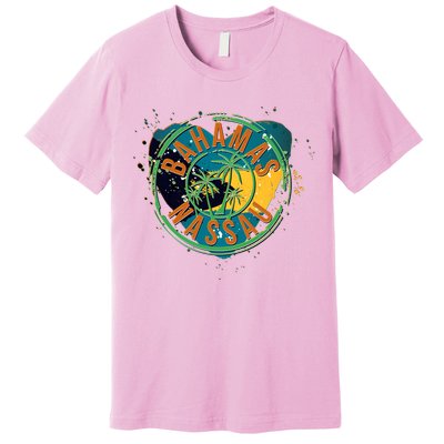 Bahamas Nassau Paint Stamp Emblem Premium T-Shirt
