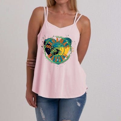 Bahamas Nassau Paint Stamp Emblem Women's Strappy Tank