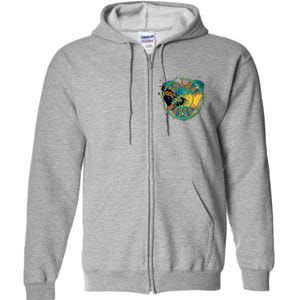 Bahamas Nassau Paint Stamp Emblem Full Zip Hoodie