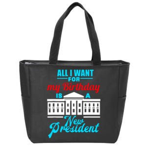 Birthday New President Election Zip Tote Bag