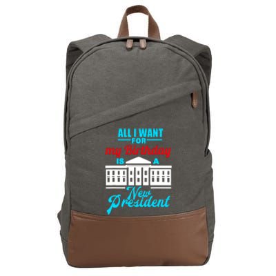 Birthday New President Election Cotton Canvas Backpack