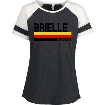 Brielle Name Personalized Cute Idea Vintage Enza Ladies Jersey Colorblock Tee