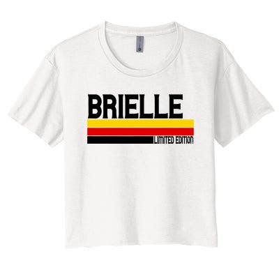 Brielle Name Personalized Cute Idea Vintage Women's Crop Top Tee