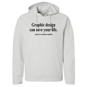 Bricks N’ Papers Graphic Design Can Save Your Life Performance Fleece Hoodie