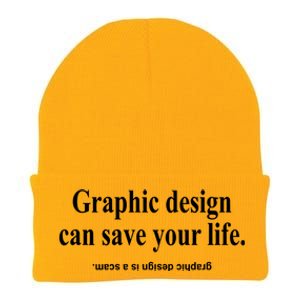 Bricks N’ Papers Graphic Design Can Save Your Life Knit Cap Winter Beanie