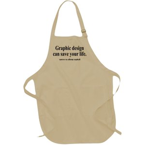 Bricks N’ Papers Graphic Design Can Save Your Life Full-Length Apron With Pockets