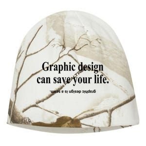 Bricks N’ Papers Graphic Design Can Save Your Life Kati - Camo Knit Beanie