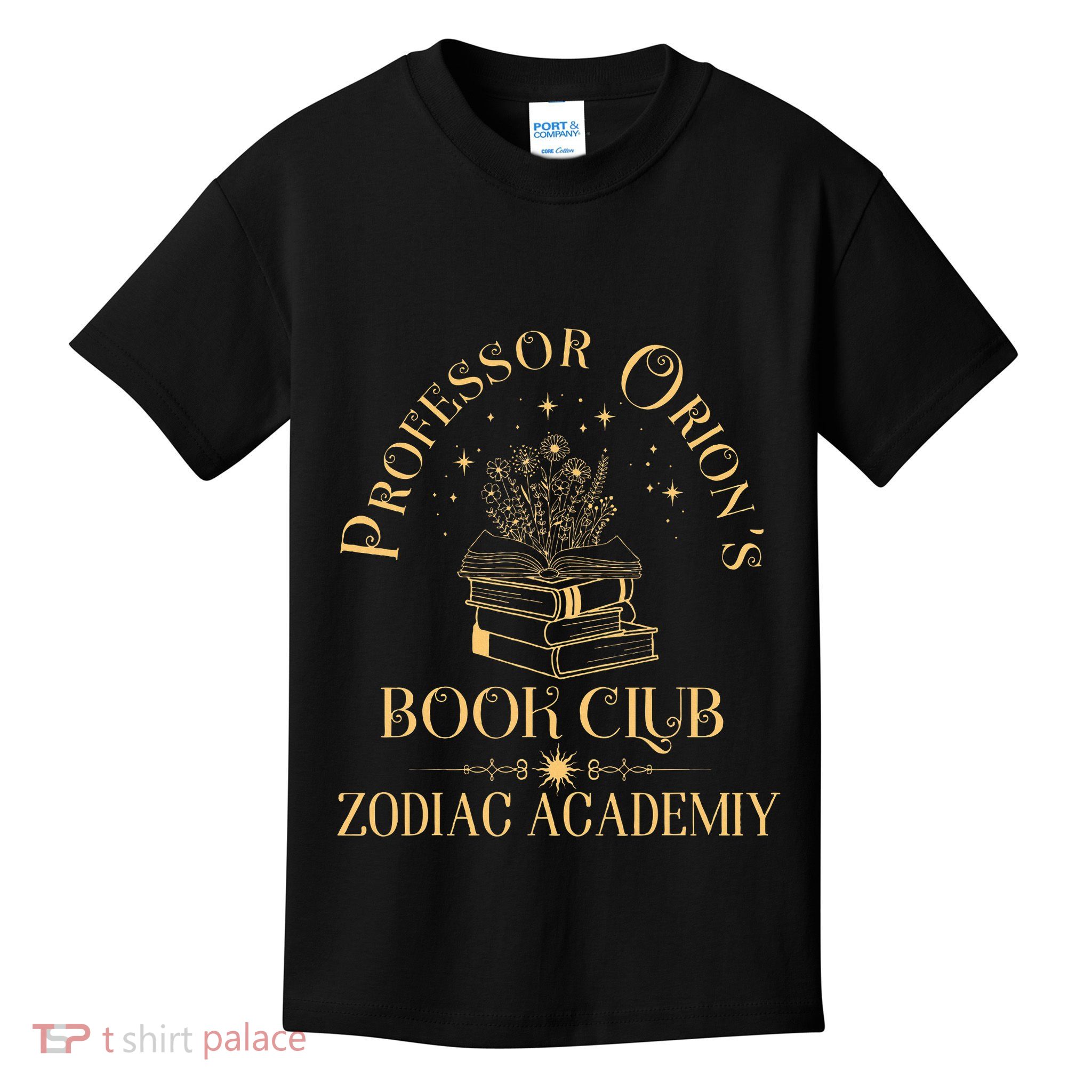 Book Nerd Professor OrionS Book Club Zodiac Academy Kids T-Shirt