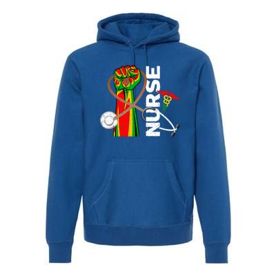 Black Nurse Practitioner Black History Month Fist Juneteenth Meaningful Gift Premium Hoodie