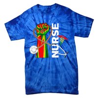 Black Nurse Practitioner Black History Month Fist Juneteenth Meaningful Gift Tie-Dye T-Shirt