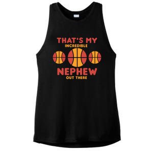 Basketball Nephew Quote For Aunt Uncle Gift Ladies PosiCharge Tri-Blend Wicking Tank