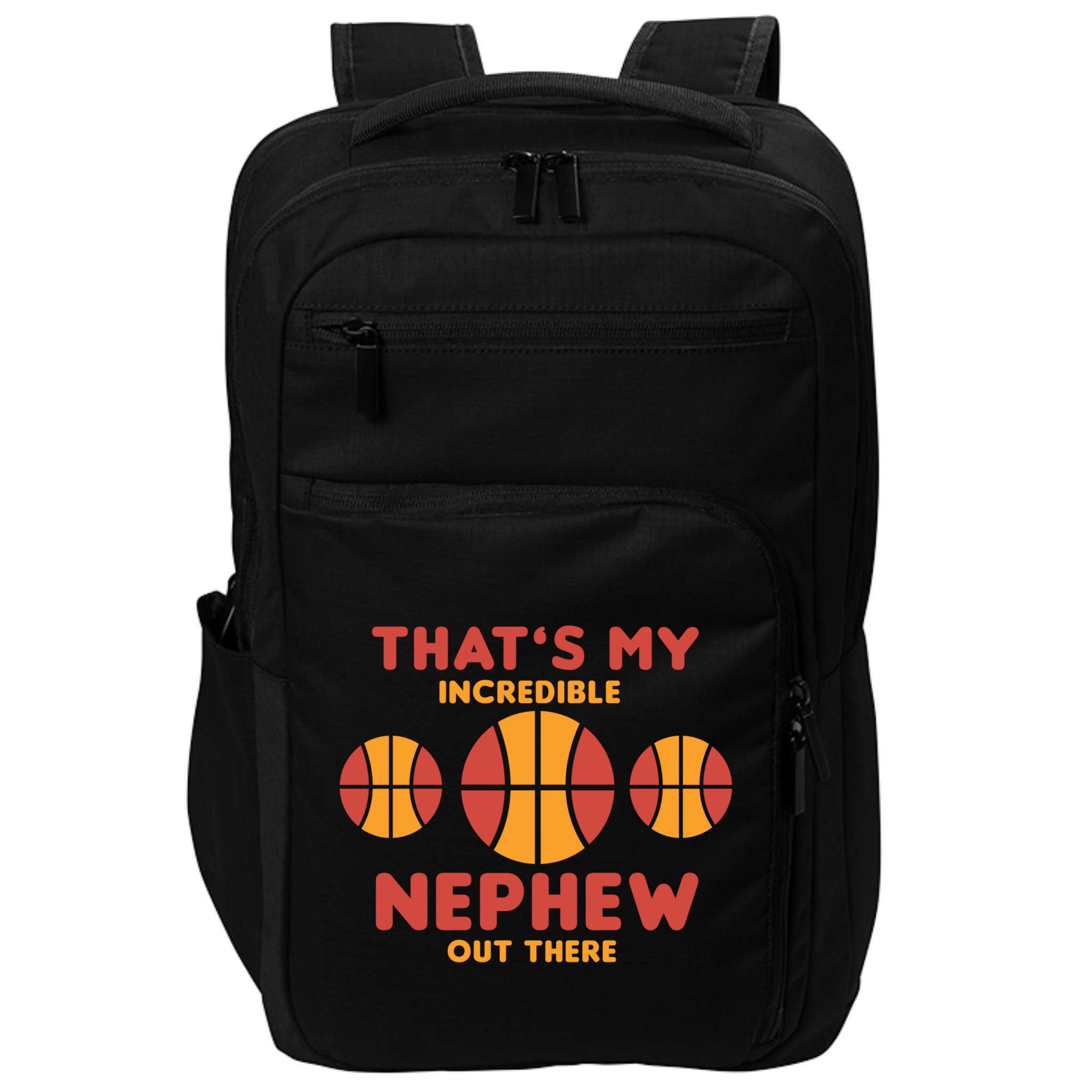Basketball Nephew Quote For Aunt Uncle Gift Impact Tech Backpack