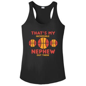 Basketball Nephew Quote For Aunt Uncle Gift Ladies PosiCharge Competitor Racerback Tank