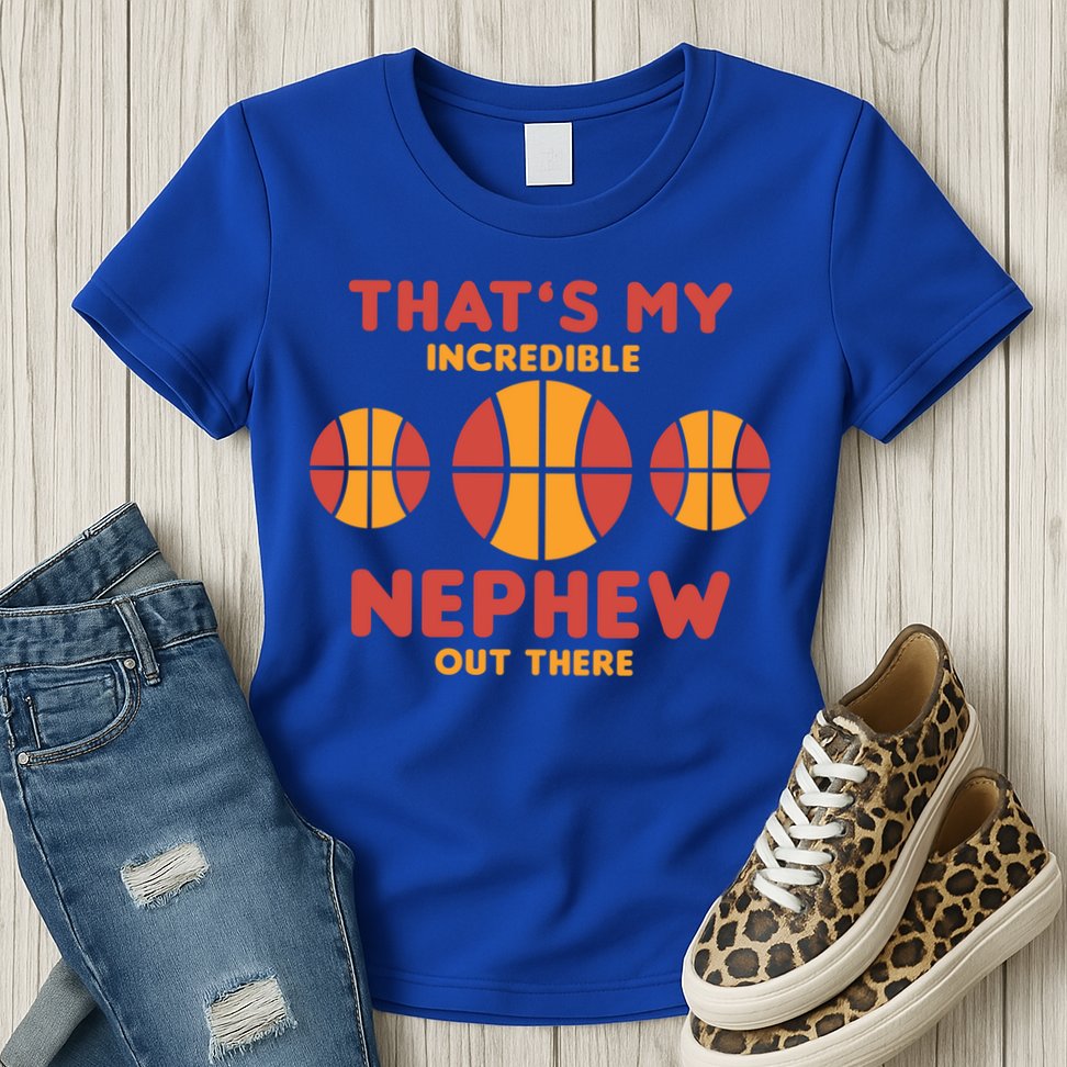 Basketball Nephew Quote For Aunt Uncle Gift Womens T-Shirt