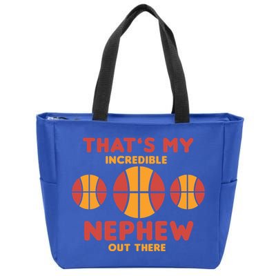 Basketball Nephew Quote For Aunt Uncle Gift Zip Tote Bag