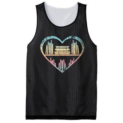 Book Nerd Reader Heart Librarian Gift Love Reading Mesh Reversible Basketball Jersey Tank