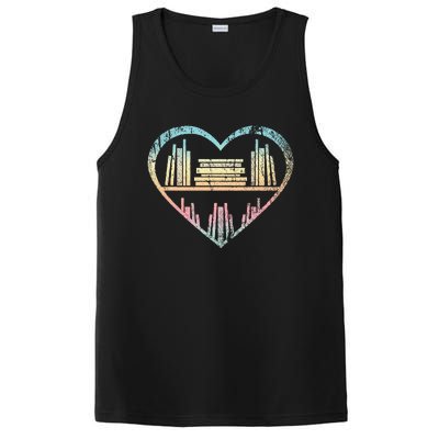 Book Nerd Reader Heart Librarian Gift Love Reading PosiCharge Competitor Tank