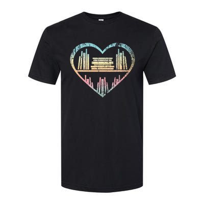 Book Nerd Reader Heart Librarian Gift Love Reading Softstyle CVC T-Shirt